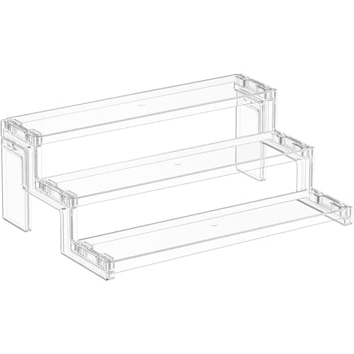 Image of Lifewit 12 inch Display Riser, 3 Tier Perfume Cologne Organiser, Tool-Free Assembly Cupcake Stand, Fragrence, Figurine, Dessert, Vanity, Bedroom, Bathroom, Clear, 1 Pack