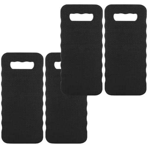 Image of ASelected Garden Kneeler Pack of 4 Kneeling Pads Waterproof Garden Knee Pads Knee Cushion 400 x 180 x 20mm Comfortable Kneeling Mat Multi-Functional Thick Foam with Carrying Hole(Black)