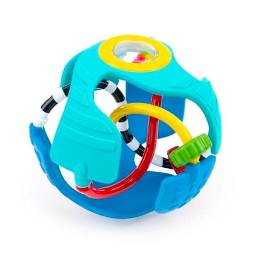 Image of Baby Einstein Rattle & Sense Sensory Ball, with Bead Chasers, Ages 3 Months and Up