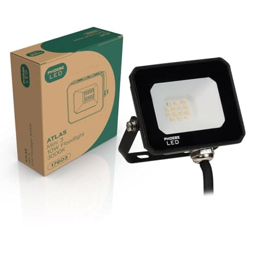 Image of Phoebe LED Floodlight 10W Atlas-Mini Warm White IP65 Black