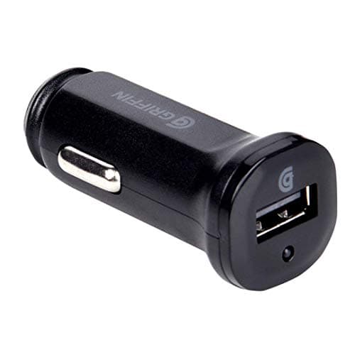 Image of Griffin Single Port 2.4A USB In-Car Charger | LED Indicator & ChargeSensor Technology - GP-012-BLK (Black)