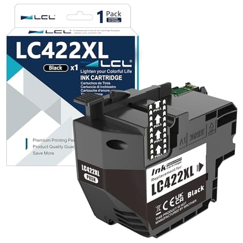 Image of LCL LC422XL Black High Capacity Ink Cartridge Replacement for Brother LC422 LC422XL LC422BK LC422XLBK for MFC-J5340DW MFC-J5345DW MFC-J5740DW MFC-J6540DW MFC-J6940DW Printer (1 Pack)