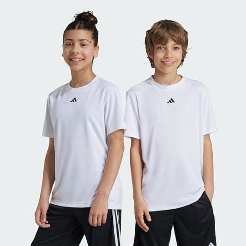 Image of adidas Unisex Kids Train Essentials Logo Regular Fit T-Shirt Junior, White/Black, 11-12 Years