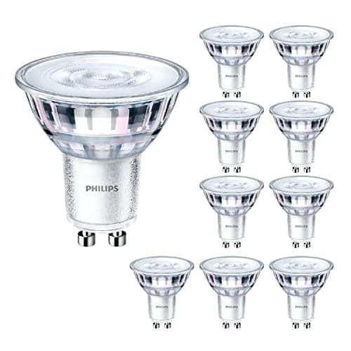 Image of 10 Pack - Philips CorePro LED GU10 Spot 3.5W (35W) 36 Degree Beam Angle | 2 Pin Mains Voltage | 4000k Cool White | 275 Lumen | 15000 Hours | 80+ CRI