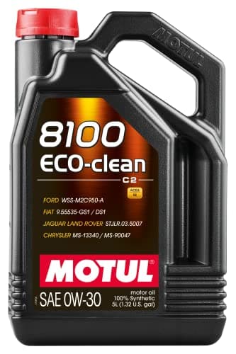 Image of Motul 102889 Car Engine Oil | Motul 8100 ECO-clean Fully Synthetic Fuel Economy Lubricant for Petrol & Diesel Vehicles | 100% Synthetic Engine Oil | Viscosity SAE J 300, 0W-30 | 5 Litres