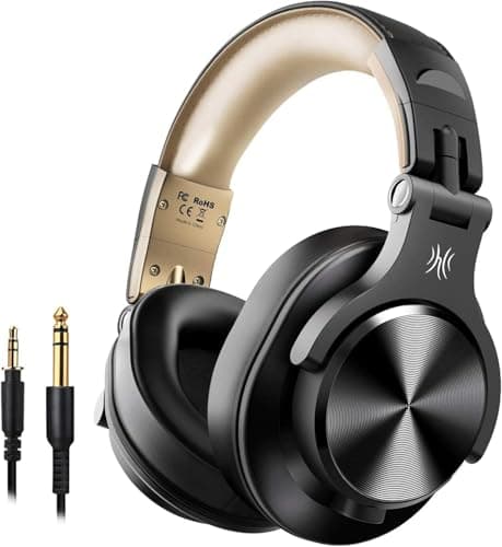 Image of OneOdio Wireless Headphones Over Ear, Hi-Fi Stereo Bluetooth Headphones with Share Port, Foldable Wired & Wireless Headphones for E-drum Piano Guitar AMP Recording and Monitoring