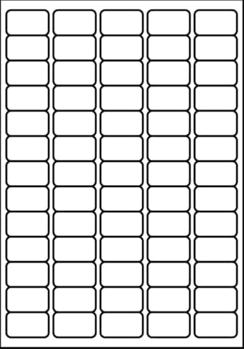 Image of SmithPackaging A4 Self Adhesive Address Labels, 65 Labels Per Sheet, 20 Sheets, 38.1 x 21.2mm, 1300 Labels