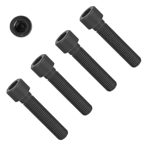 Image of TERF® M6 X 20mm Hex Socket Cap Head Machine Screws Self Colour Black High Tensile Grade 12.9 Machine Screw M6 (6mm) X 20mm Allen Key Hexagonal Socket cap Bolts - Pack of 20