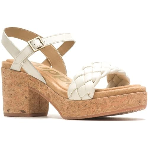 Image of Hush Puppies Women's Poppy Quarter Strap Sandal, White, 6 UK