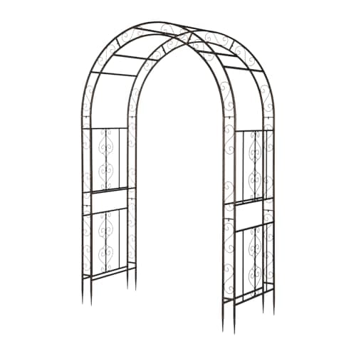 Image of Bonnlo Garden Arch Metal Strong, Outdoor Garden Archway for Climbing Plants, Durable Devorations Arches for Backyard, Wedding Party, 132W X 213H (Antique Bronze)
