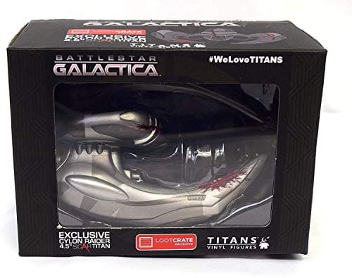 Image of Battlestar Galactica Exclusive Cylon Raider Vinyl Ship 4.5" Scar - Factory Sealed Shop Stock Room Find
