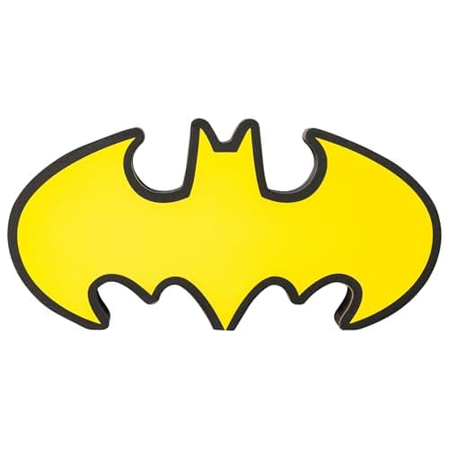 Image of Silver Buffalo DC Comics Batman Large Die Cut MDF Box Wall Sign Featuring Bat Signal, 8” x 1.2” x 4”