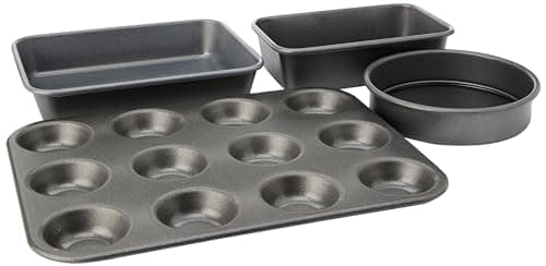 Image of Prestige 66935 Tough & Strong 4 Piece bakeware Set-Reinforced Non-Stick Steel Bake Ware – Oven and Dishwasher Safe