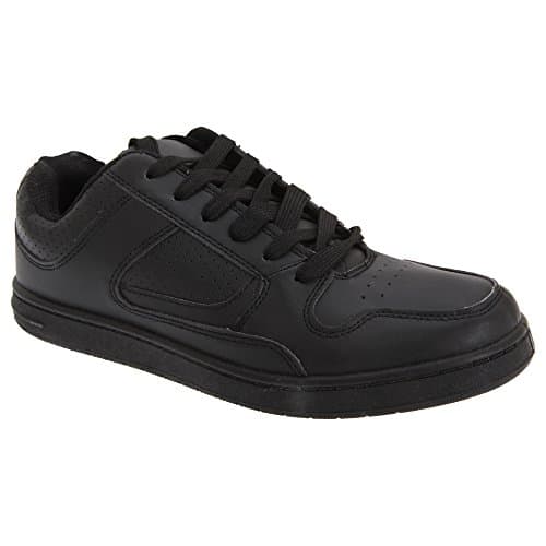 Image of Dek - Mens Trainers and Skates Dek EUSTON Trainer - All Black PVC, Mens UK 7 / EU 41