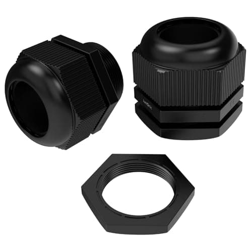Image of 2X Cable Gland M40 Black IP67 Metric 22-32mm