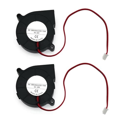Image of JZK 2PCS 5015 Blower 24V, 6500 RPM/min, 50x50x15mm, 5cm Small Fan, 3D Printer Cooling Fan, DC Brushless 50mm