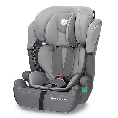 Image of Kinderkraft Comfort UP Car Seat, I-Size Booster Child Seat, with 5 Point Harness, Adjustable Headrest, for Toddlers, Infant, Group 1/2/3, 9-36 Kg, Up to 12 Years, Gray