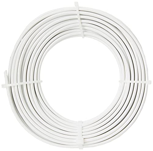 Image of Merriway BH01524 2-Core Flat Flex Cable, 2192Y 0.75mm White, 10 Metres (33 feet)