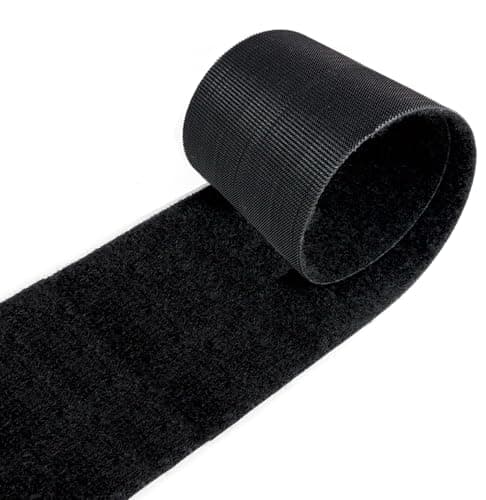 Image of VELCRO® Brand ONE-WRAP® Back-to-Back Tape Roll, Black Reusable Self-Gripping Wrap for Cable Management & Bundling, 25mm Standard, 50mm Heavy Duty, 107mm Extra-Wide Heavy Duty (107MMX0.5M)