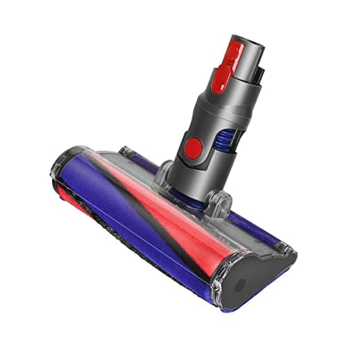 Image of MoPei Hard Floor Fluffy Vacuum Head Compatible with Dyson V8 V10 V11 V15 Models, Soft Roller Cleaner Brush Head for Parquet, Marble, Tile, Laminate and Wood Flooring