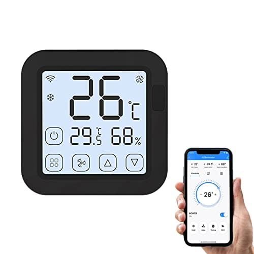 Image of WiFi IR Air Conditioner Controller Thermostat with LCD Display Temperature Humidity APP Voice Control Compatible Home Support Timing Family Share
