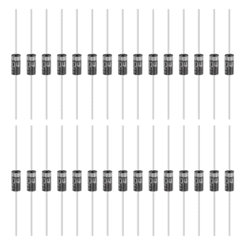 Image of sourcing map 30 Pcs 1N4004 Rectifier Diode, 1A 400V DO-41 Electronic Silicon Diodes for Charger Industrial Power Adapter Supply Inverter Switching Power Supply