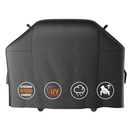 Image of GFTIME Heavy Duty 58” BBQ Grill Cover for Outdoor Grill, 3-4 Burner Gas BBQ Cover, Waterproof, Weather Resistant, UV & Fade Resistant,Gas Grill Cover with Adjustable Straps (147x 63x 113cm)