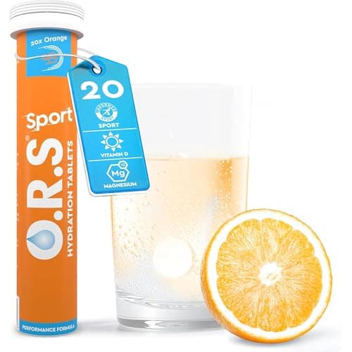 Image of O.R.S Sport Hydration Tablets - Orange, 1 Tube | Winter Sports Electrolytes with Vitamin D & Magnesium for Rehydration & Recovery | Salts for Electrolyte Replacement | Vegan, Gluten-Free & Low Calorie