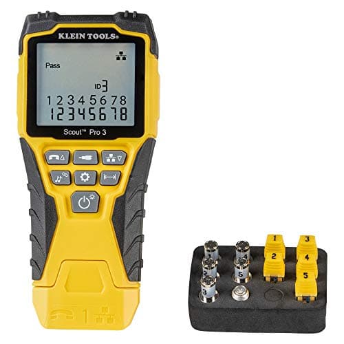 Image of Klein Tools VDV501-851 Cable Tester Kit with Scout Pro 3 for Ethernet/Data, Coax/Video and Phone Cables, 5 Locator Remotes