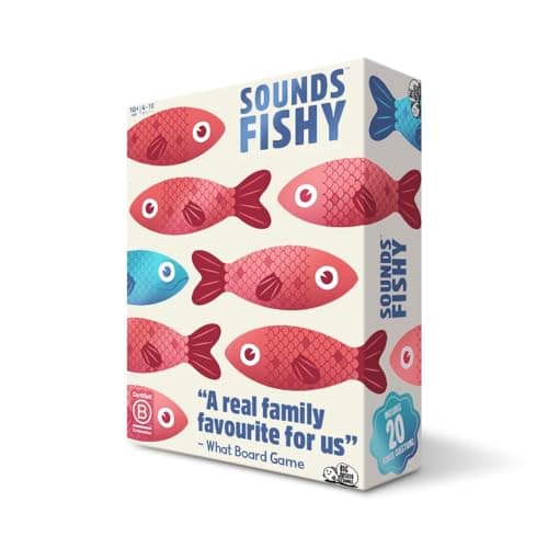 Image of Sounds Fishy: Bluffing Family Board Game for Kids & Adults | Hilarious Party Game of Lies & Quick Thinking for Game Night | 3–8 Players Ages 10+ | 20 Bonus Cards Included