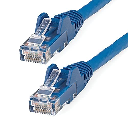 Image of StarTech.com 2m CAT6 Ethernet Cable - LSZH (Low Smoke Zero Halogen) - 10 Gigabit 650MHz 100W PoE RJ45 UTP Network Patch Cord Snagless with Strain Relief - Blue, CAT 6, ETL Verified (N6LPATCH2MBL)