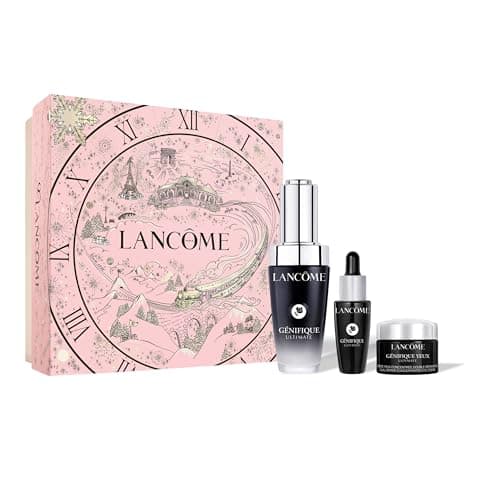 Image of Lancôme Génifique Ultimate Holiday Set, Repair Science Anti-Ageing Skincare, Includes Ultimate Serum 30ml and 10ml, Eye Cream 5ml, Limited-Edition Gift Set