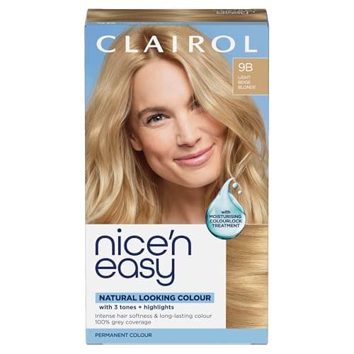 Image of Clairol Nice'n Easy Crème, Natural Looking Oil Infused Permanent Hair Dye, 9B Light Beige Blonde