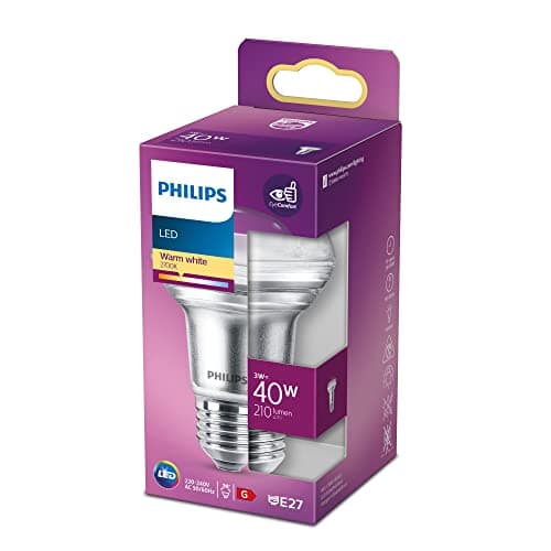 Image of Philips LED Premium Classic Reflector Light Bulb [E27 Edison Screw] 3W - 40W Equivalent, Warm White (2700K), Non-Dimmable