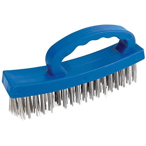 Image of Draper 4 Row Wire Scratch Brush | 160mm Rust Removal Tool | D-Handle | Paint Removal | Cleaning Hand Tools | 31077