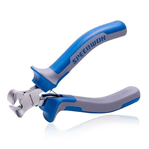 Image of SPEEDWOX 4 Inches End Nippers Precision End Cutters Pliers Mini End Cutting Nippers Fine Pliers with Spring Micro Functional Small Wire Cutter Jewelry Making Shoes Repair Tool Pull Nails Brads