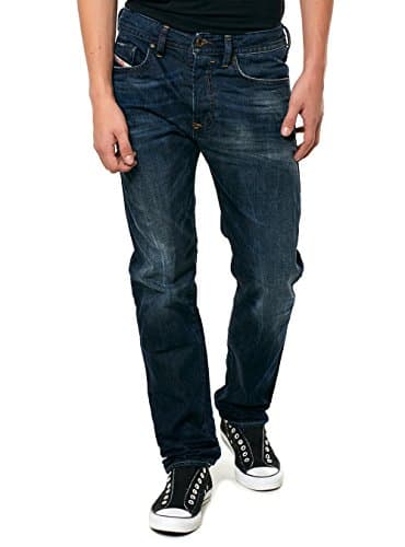 Image of Diesel Mens Buster Tapered Jeans, Wash Code: 0853R, 28W x 32L, Denim