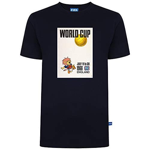 Image of Score Draw FIFA 1966 Poster T-Shirt Blue Small Polyester