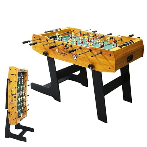Image of TRUIHUA 4FT Football Table Folding Foosball Soccer Indoor Game Table with 2 Balls for Family Play Sports Fun