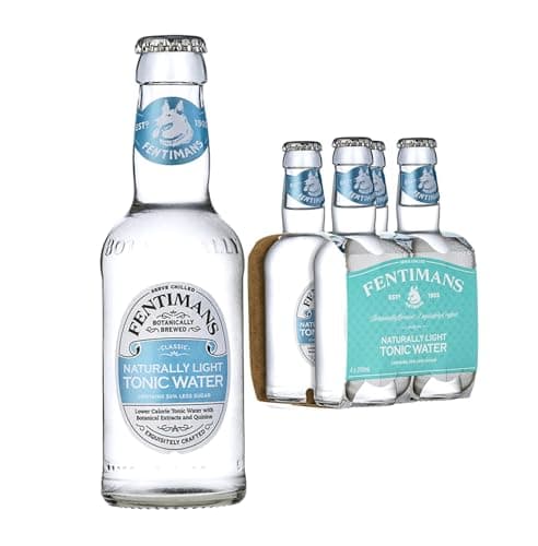 Image of Fentimans Naturally Light Tonic Water - Botanically Brewed Water - Infused with Lemongrass Extract - Low Calorie, Gluten Free and Vegan Friendly Soft Drinks - 4 x 200ml