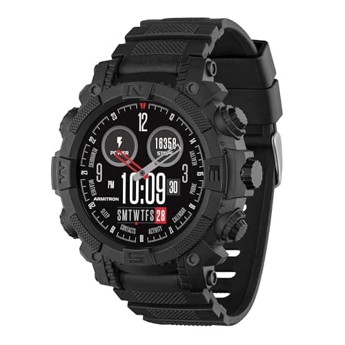Image of Reflex Active Series 38 Sports Smart Watch for Men with 100+ Sports modes, Answer/Make Calls, Fitness Tracking, Heart Rate, Music Player and Black Silicone Strap for iOS Android