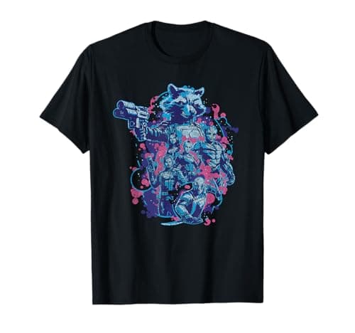 Image of Marvel Guardians Of The Galaxy Vol.3 Group Comic Pose T-Shirt