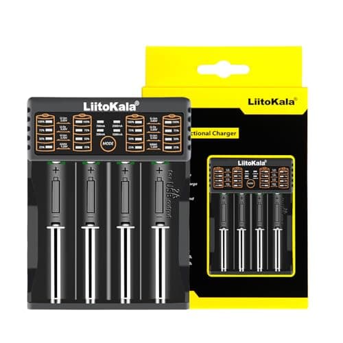 Image of 18650 Battery Charger LiitoKala Lii-402 AA Battery Fast Charger Support USB Output for 26650 17500 10440 Li-lion Battery, Ni-MH/Ni-Cd AA AAA Battery-4 bay