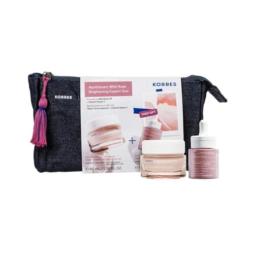 Image of KORRES Apothecary Wild Rose Radiant Complexion - Expert Duo, Value Set of Day Cream 40 ml and 2-Phase Booster 15 ml for Gentle Glow and an Even Skin, Silicone and Paraben-Free, Vegan
