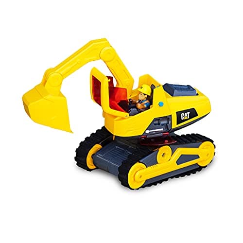 Image of CAT Construction Toys, Power Action Crew Excavator, Light & Sound, Battery Operated, Ages 3+