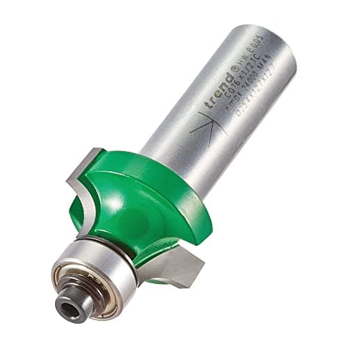 Image of Trend CraftPro Guided Rounded Over Router Cutter, 1/2 Inch Shank, 6.3mm Radius, 12.7mm Cut Length, Includes Multiple Bearings, Tungsten Carbide Tipped, C076X1/2TC