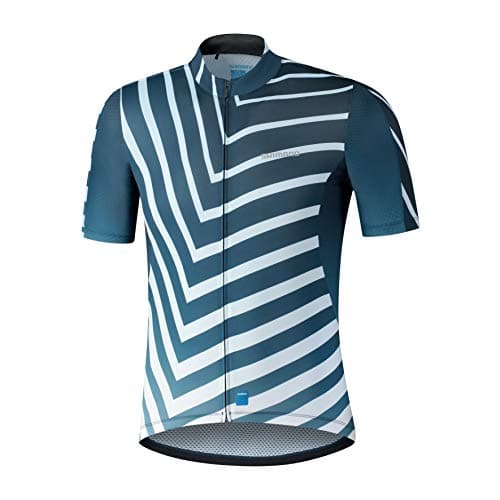 Image of Shimano Clothing Men's Aerolite Jersey, Navy Zebra, Size XL