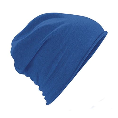 Image of Beechfield Unisex Jersey Beanie - Classic Soft Hat Denim Blue