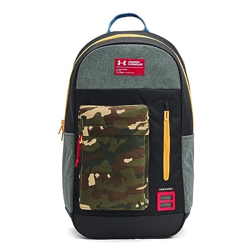 Image of Under Armour Adult Halftime Backpack , Black (006)/Red , One Size Fits All