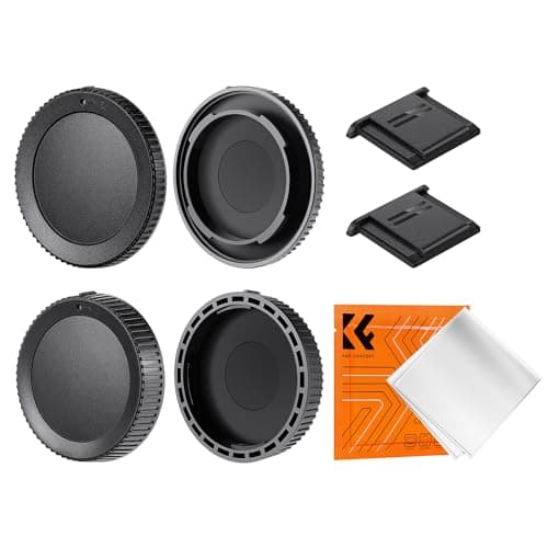 Image of K&F Concept Body Cap + Rear Lens Cap Compatible with Nikon Z Mount Z6, Z7, Z8, Z9, Z30, Z50, Z5, Z7 II, Z6 II, ZF C, Camera Lens Accessories with Hot Shoe Cover